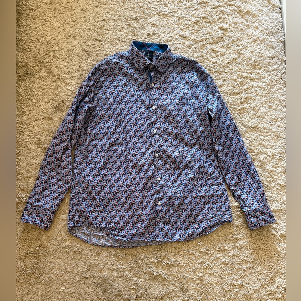 Men's Blue Floral Shirt